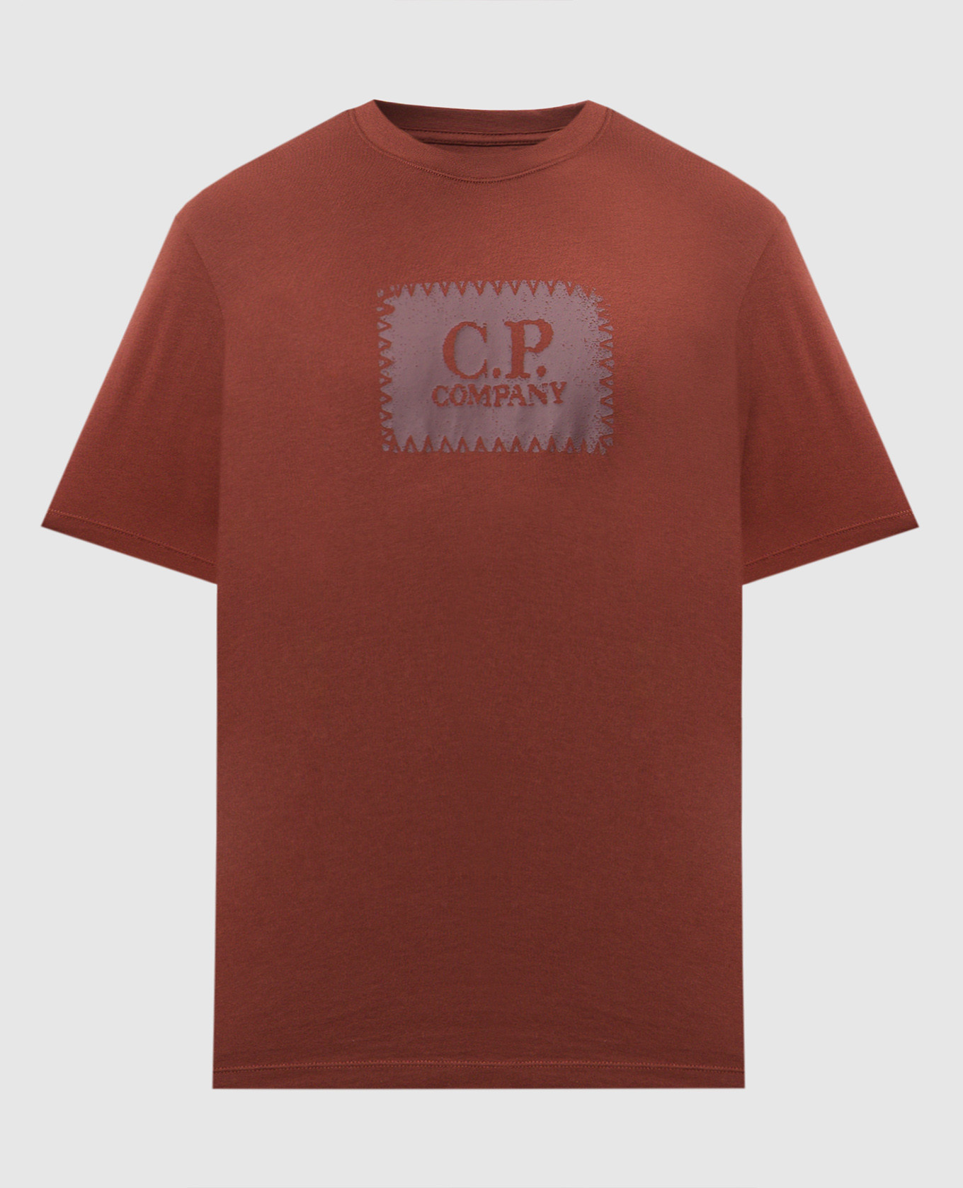 

Brown T-shirt with logo print C.P. Company