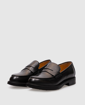 Doucal's Black leather loafers DD8664BRUGUF214