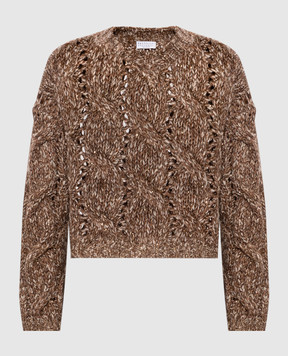 Brunello Cucinelli Brown sweater with wool and cashmere MGR372900