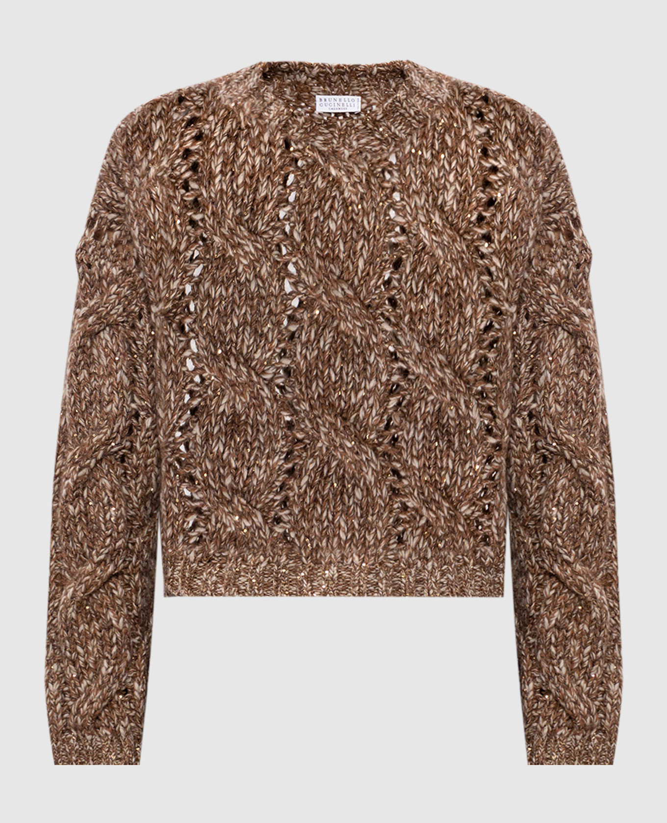 

Brown sweater with wool and cashmere Brunello Cucinelli