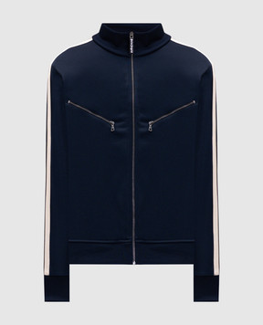 Palm Angels Blue sports jacket with logo print PMBD08HF25FAB001