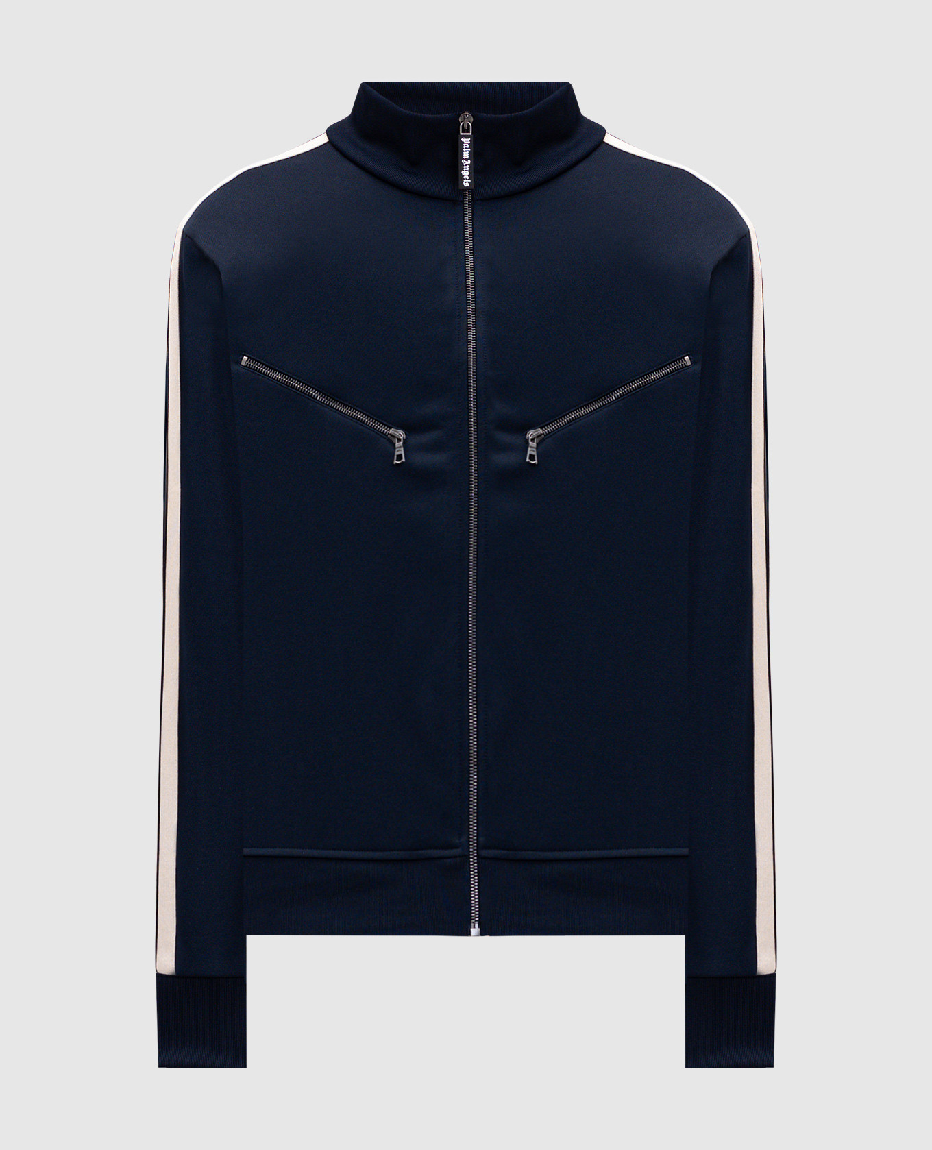 Blue sports jacket with logo print