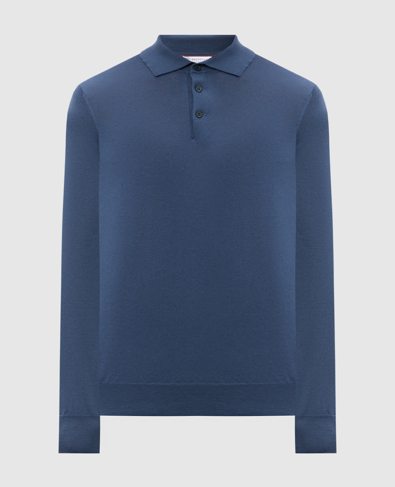 

Blue wool and cashmere polo shirt Brunello Cucinelli