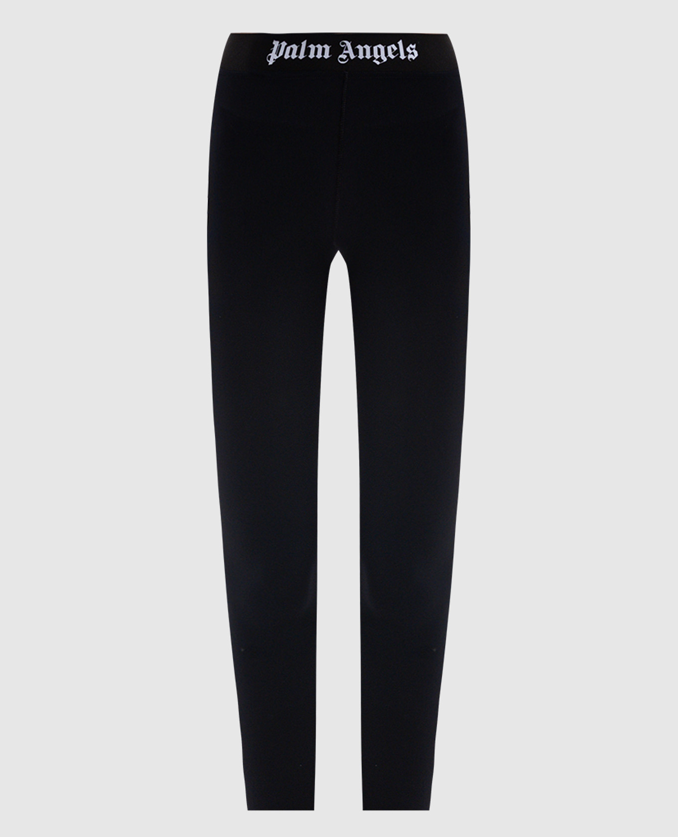 Black leggings with a contrasting logo pattern palm angels
