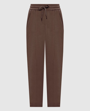 Brunello Cucinelli Brown sweatpants with monil chain MH827FB799