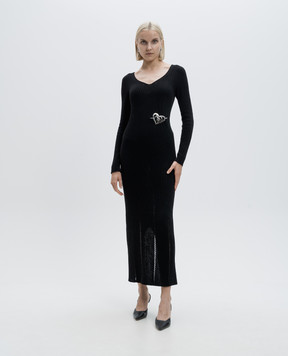 Twinset Black dress with ribbed wool 242TP3440
