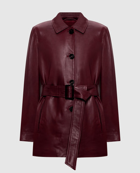 Max Mara Burgundy leather jacket TOLMIN TOLMIN