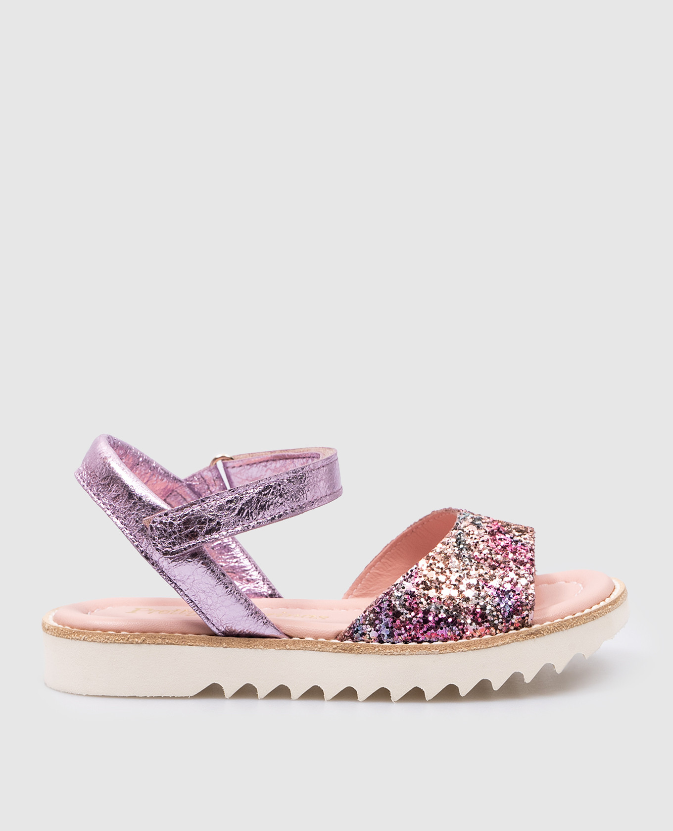 Children's purple combination sandals esti with glitter pretty ballerinas