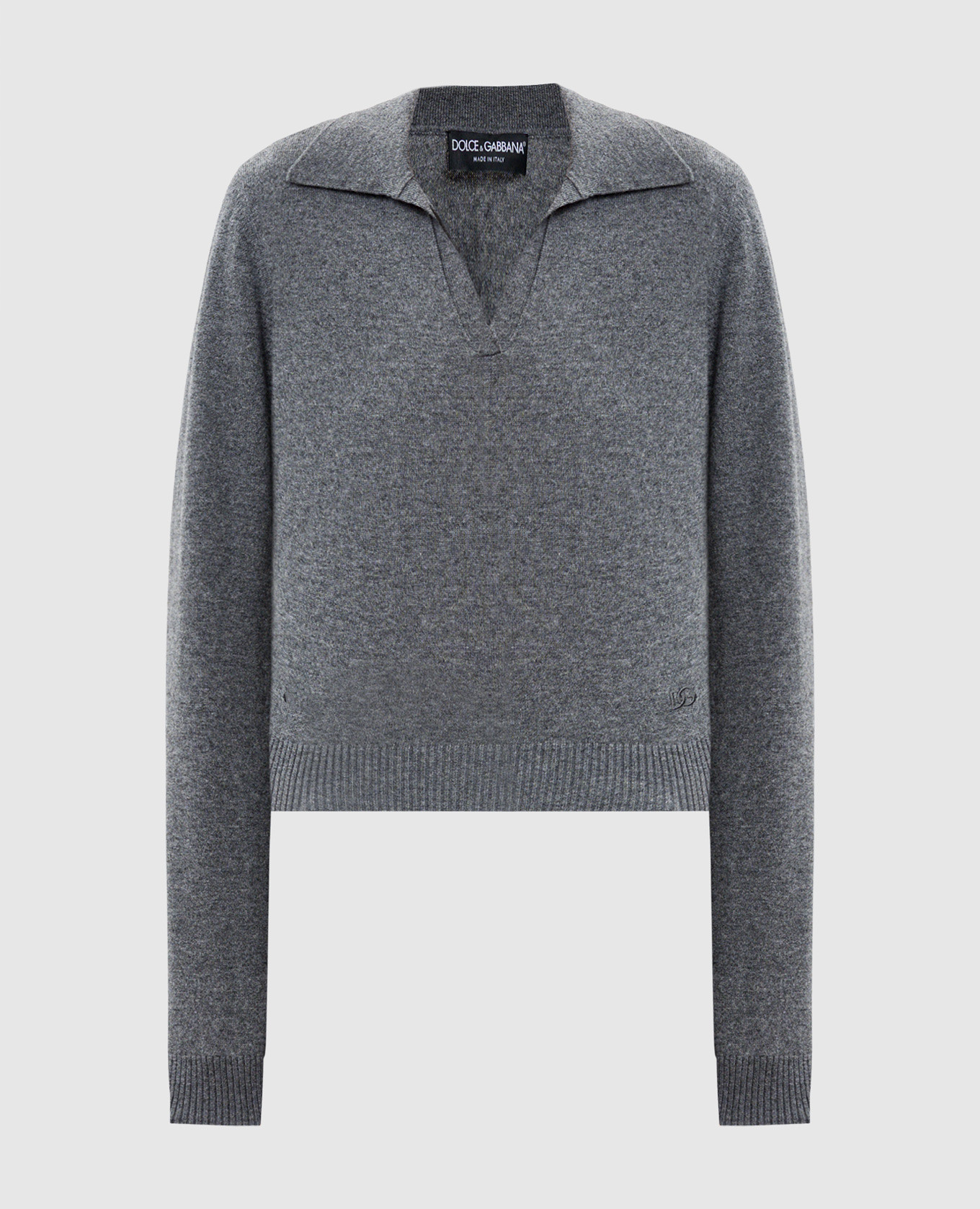 

Gray cashmere polo shirt Dolce&Gabbana, Grey