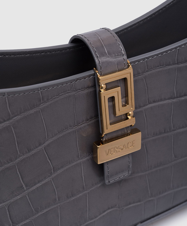 〈VERESACE 〉BORSA HOBO GRECA GODDESS Greca Goddess Small Hobo Bag Black,Gold | VERSACE