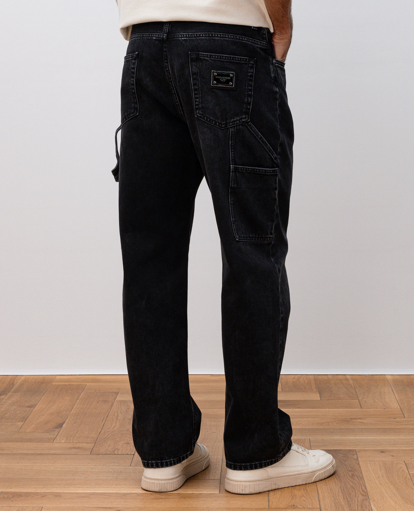 

Black jeans with logo patch Dolce&Gabbana