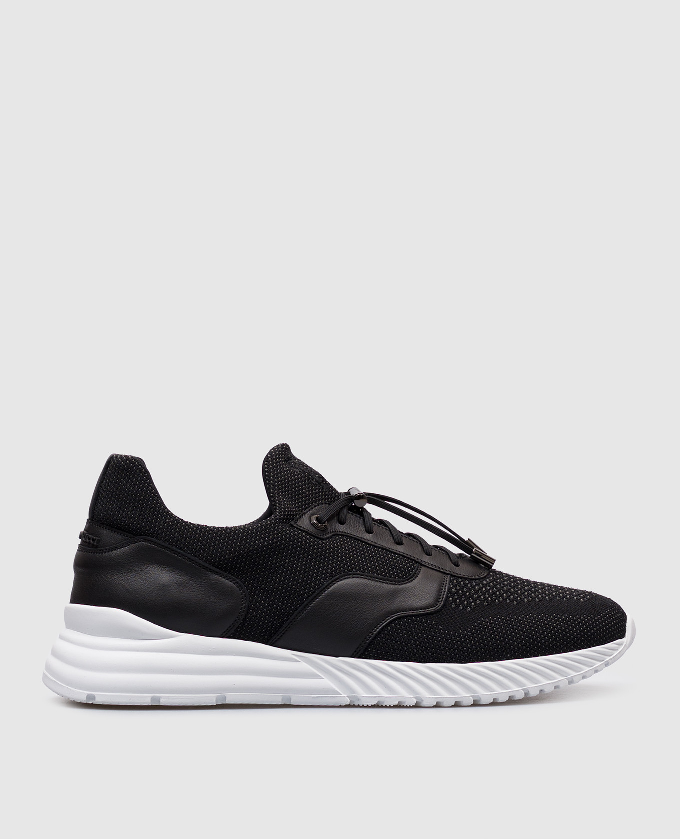 

Black sneakers with embroidered monogram logo Stefano Ricci