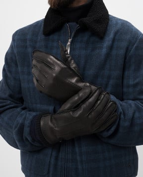 Stefano Ricci Brown deerskin gloves M5G4300010BCSK