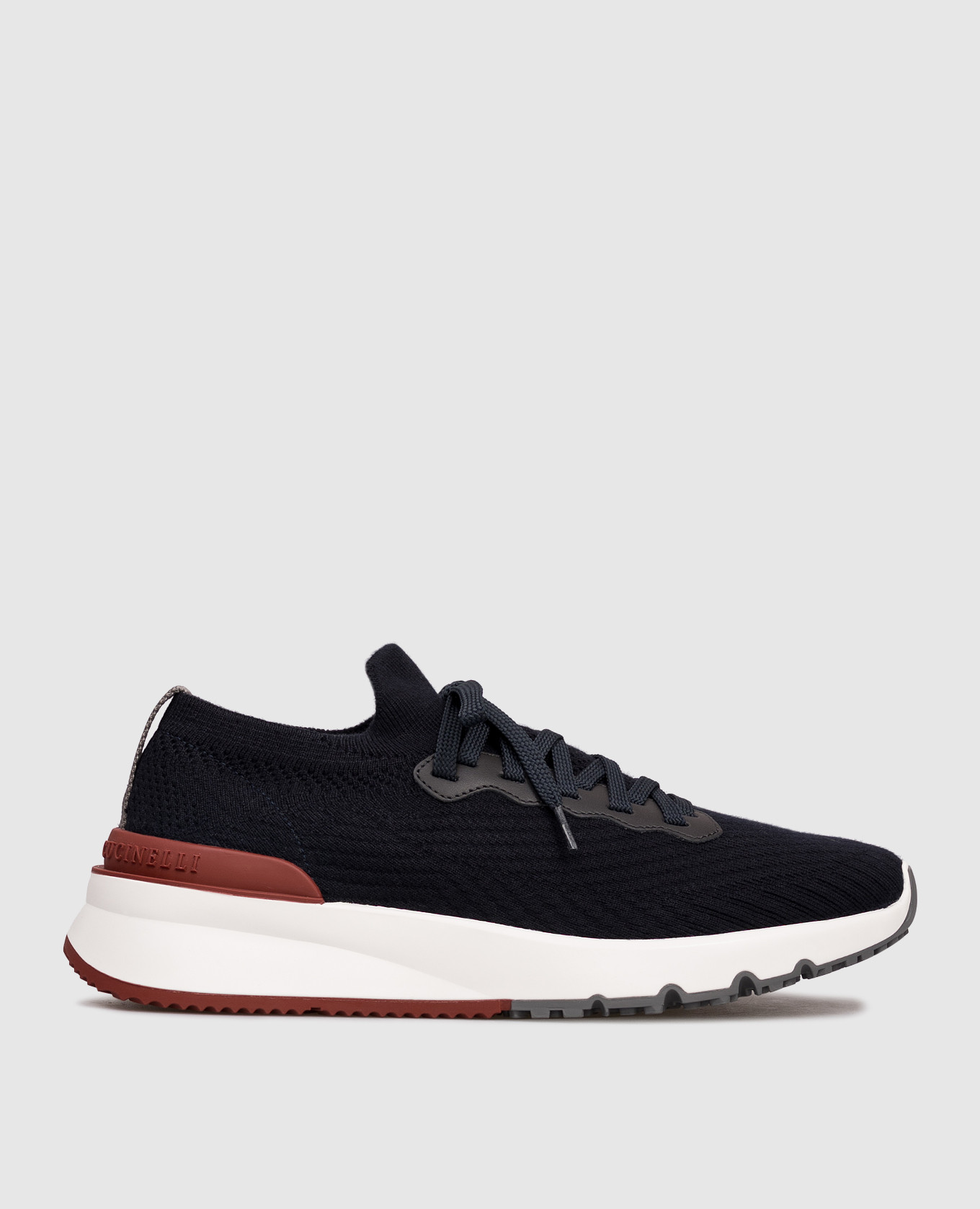 

Blue sneakers with textured logo Brunello Cucinelli