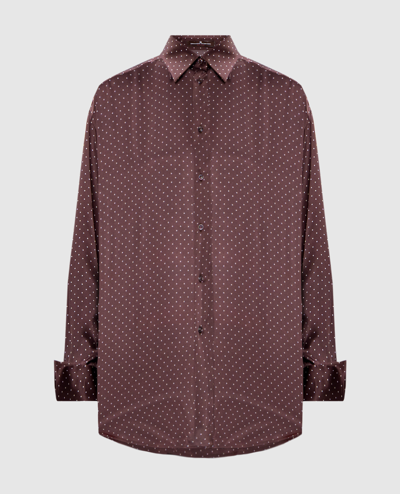 

Burgundy silk blouse with peas Ermanno Scervino, Бордовый