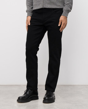 Tom Ford Black jeans with logo patch DPH001DMC084