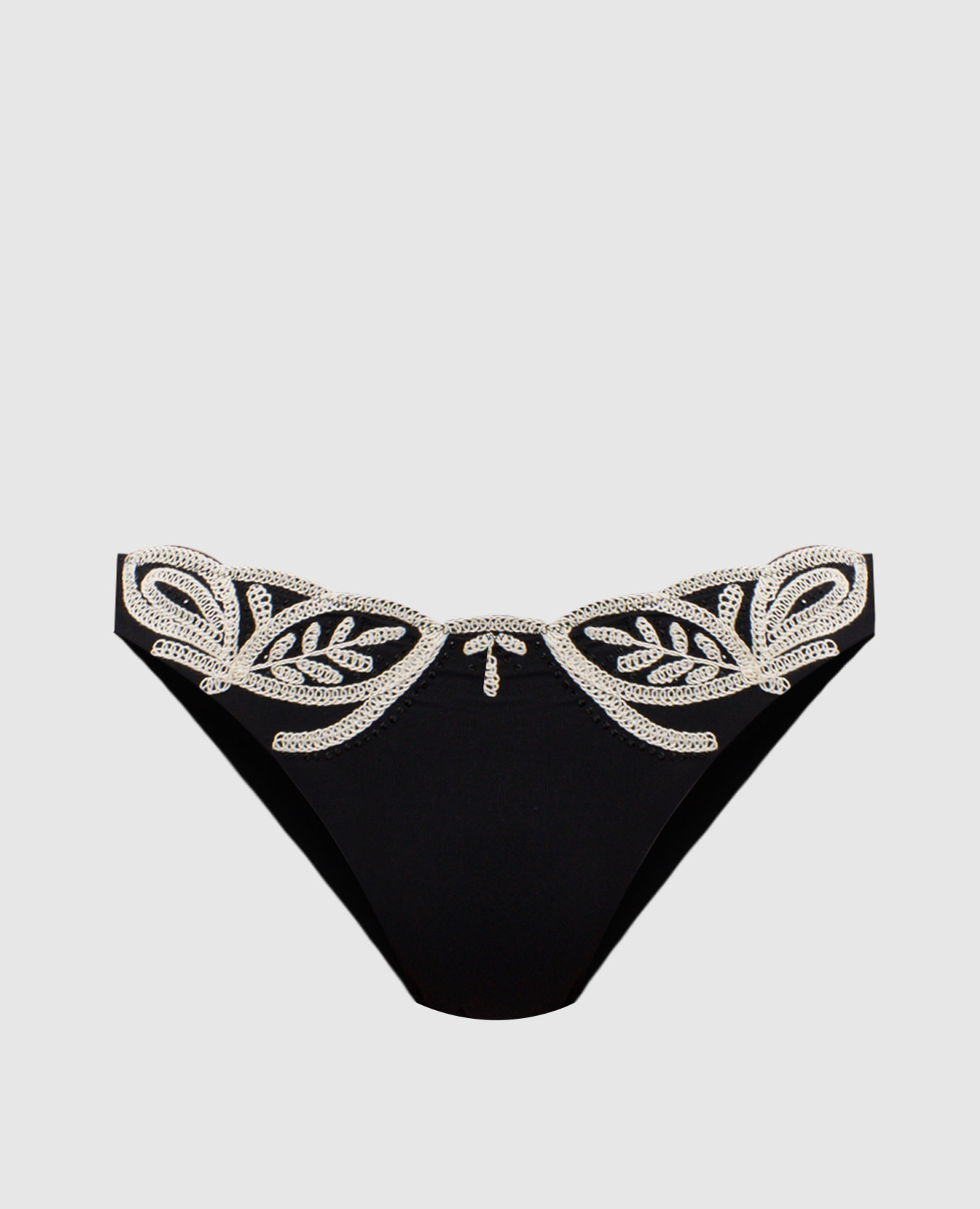 

Black swimsuit panties with embroidery Twinset