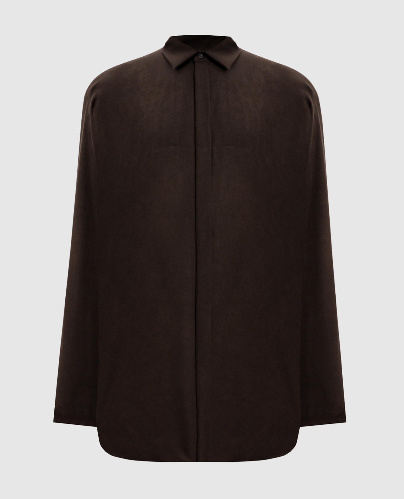 

Brown shirt made of silk and wool Jan Jan Van Essche