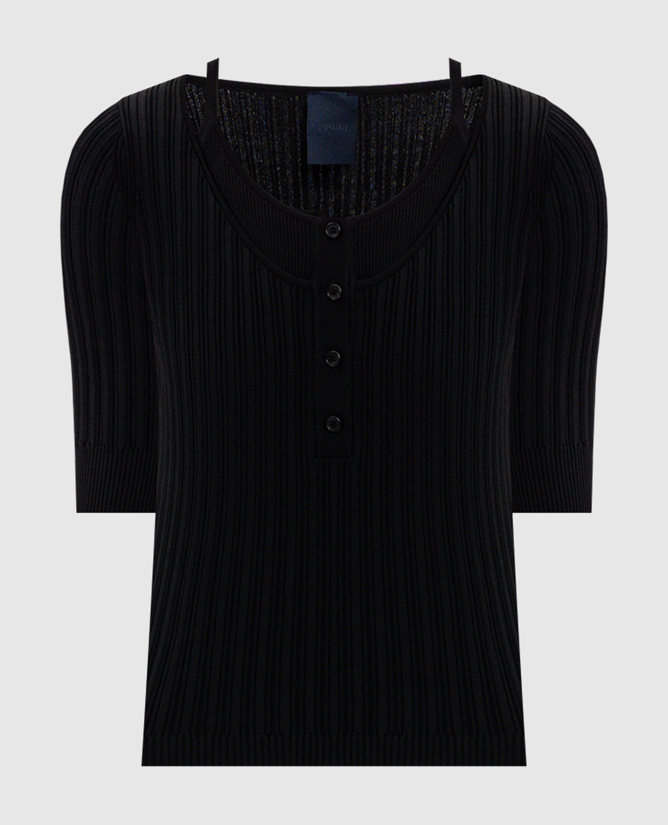 Black ribbed top Juun.j
