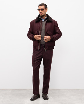 Brett Johnson Burgundy jacket with wool FW25O53L512VINS