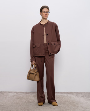 Enrico Mandelli Brown CANNES wool trousers CANNES4531