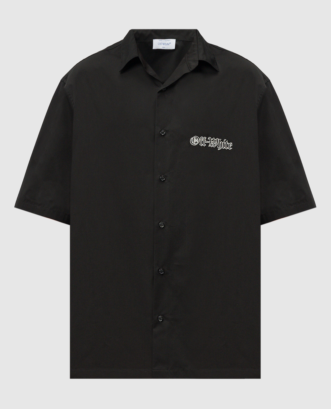 

Black shirt with logo embroidery Off-White, Черный