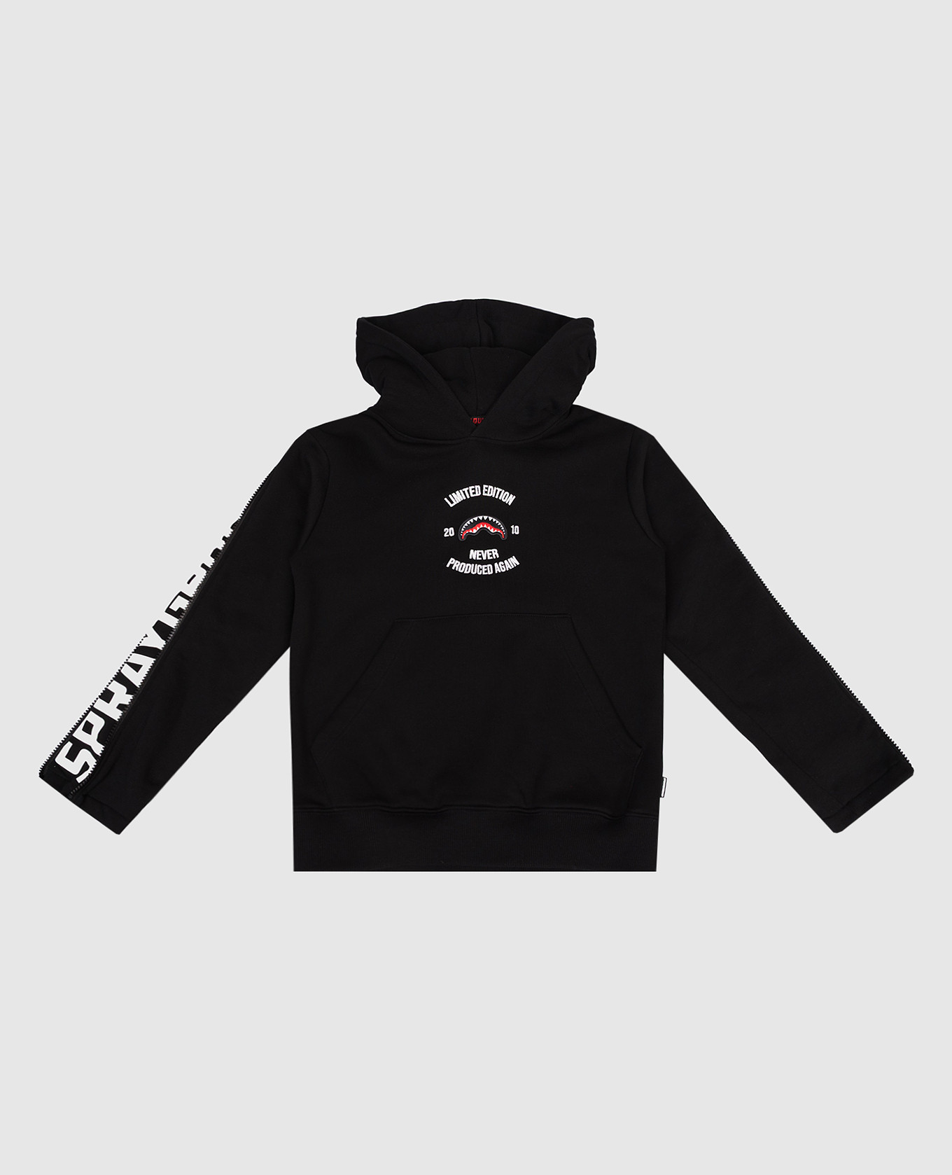 Children&#39;s black insulated zipper hoodie Sprayground