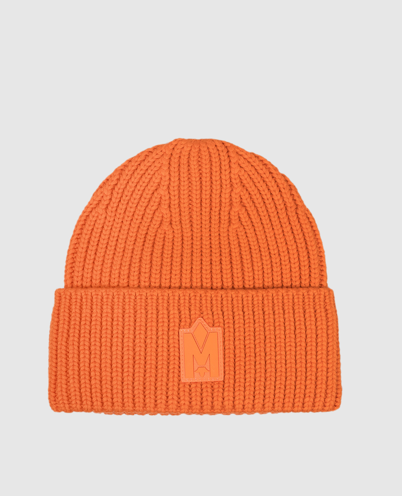 Jude-WZ orange wool hat with textured logo Mackage