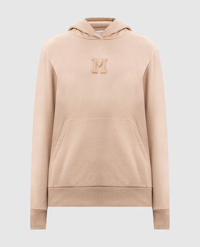 Moncler Beige hoodie with monogram logo patch J20918G00070899WC