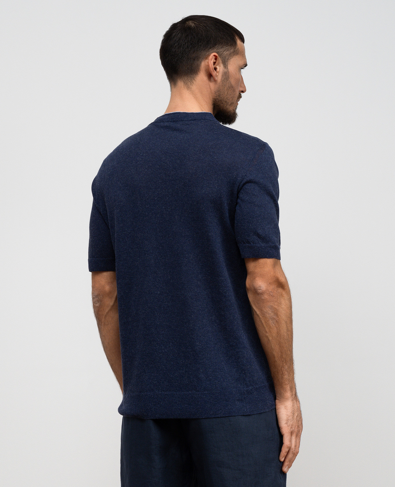 

Blue linen and cashmere T-shirt Cashmere&Whiskey