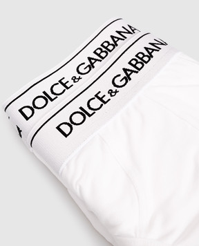 Dolce&Gabbana Set of white briefs with logo M9C03JONN95