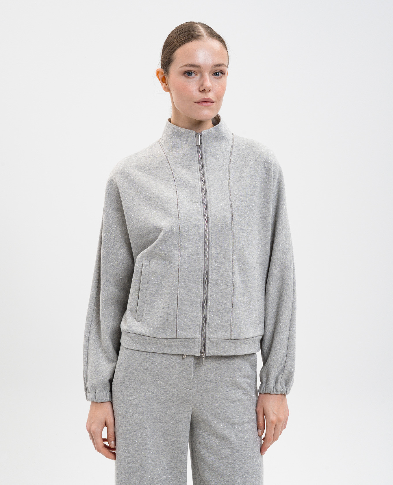 

Gray sports jacket with lurex Peserico, Grey