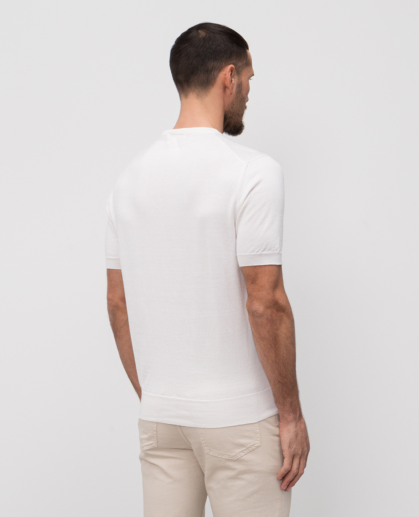

White T-shirt with silk and cashmere Cashmere&Whiskey