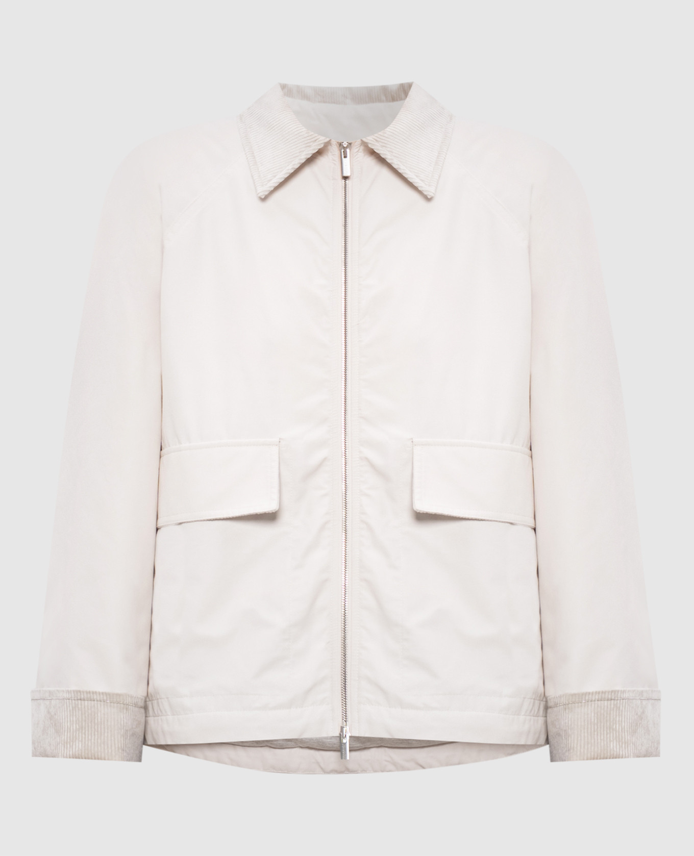 Beige jacket with monil chain Peserico