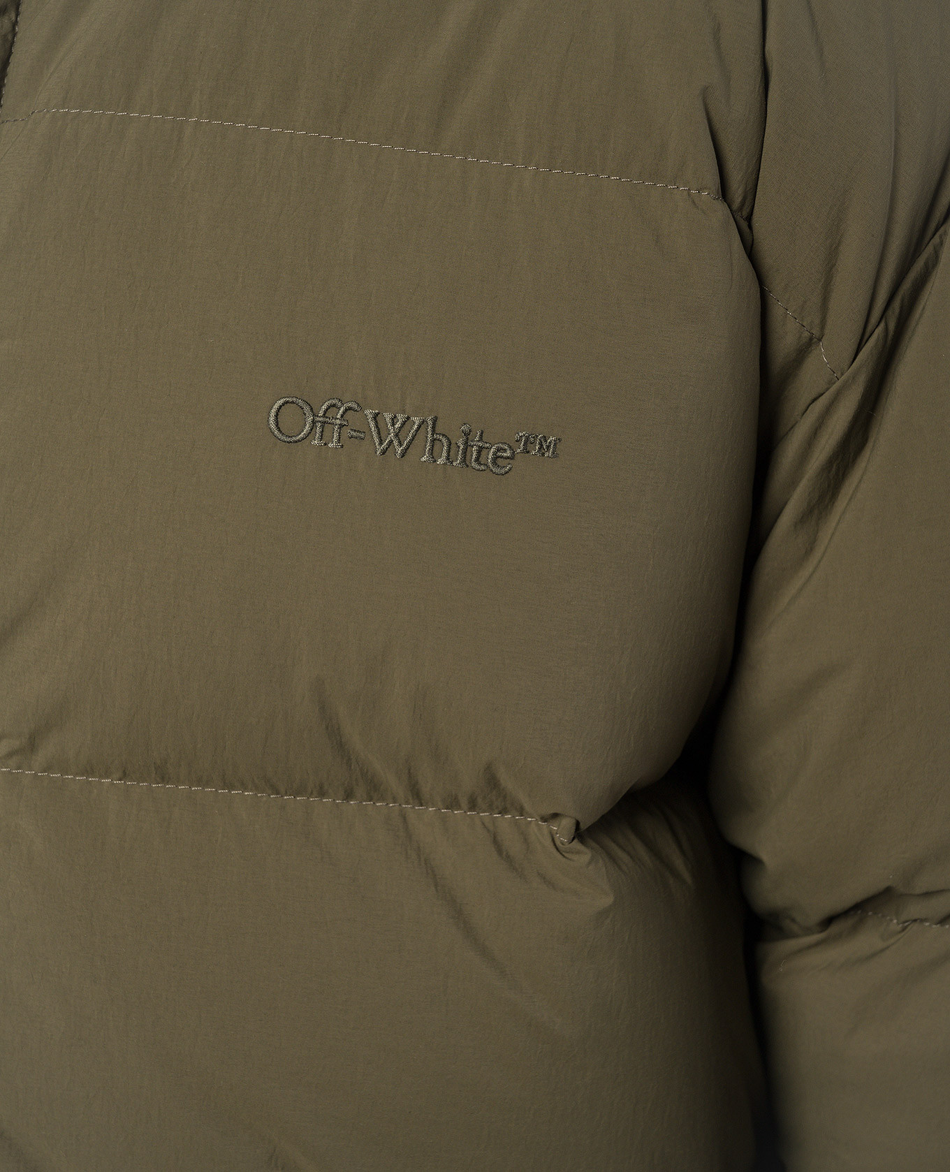 

Khaki down jacket with Arrow quilting Off-White