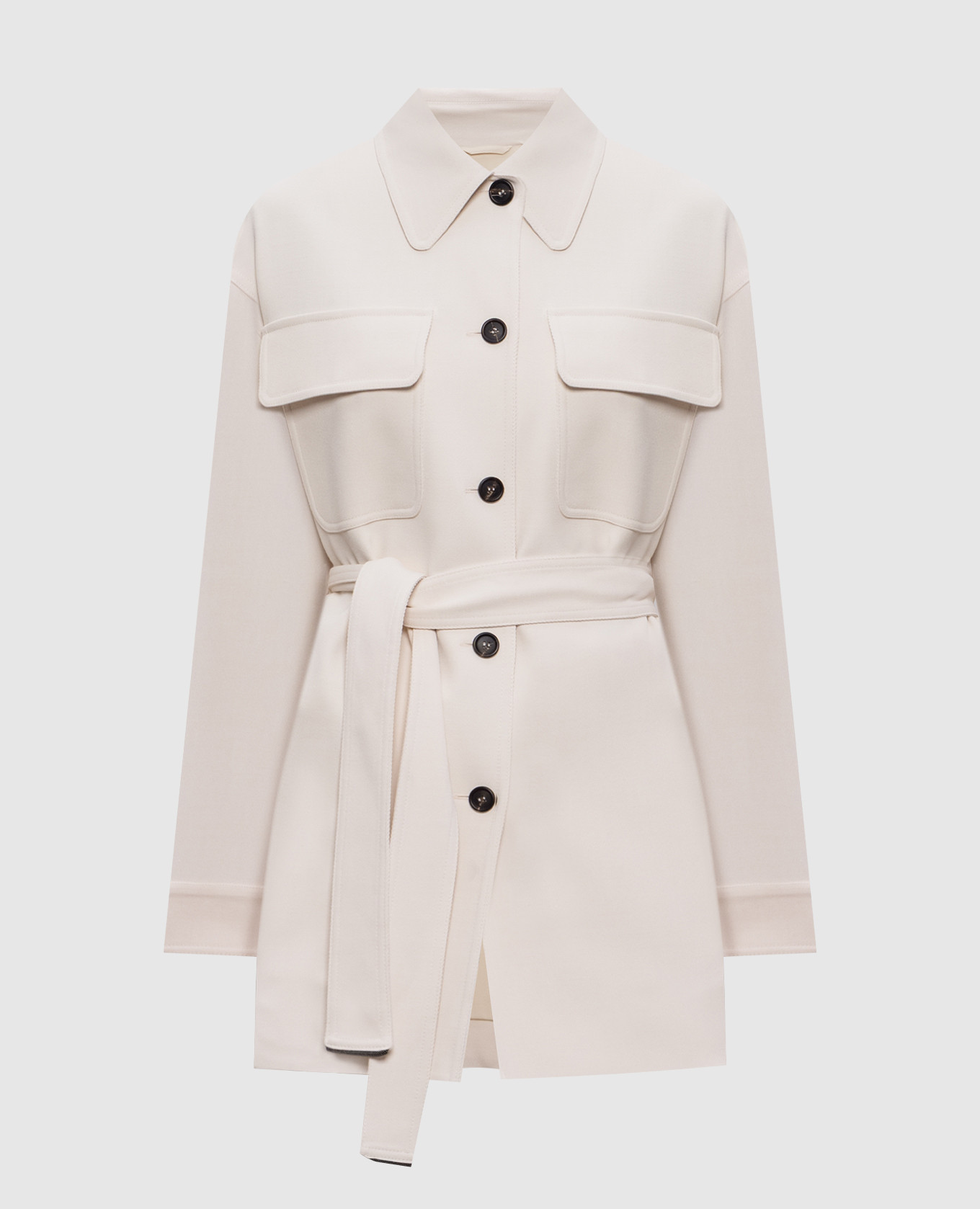 

Beige jacket with wool Brunello Cucinelli