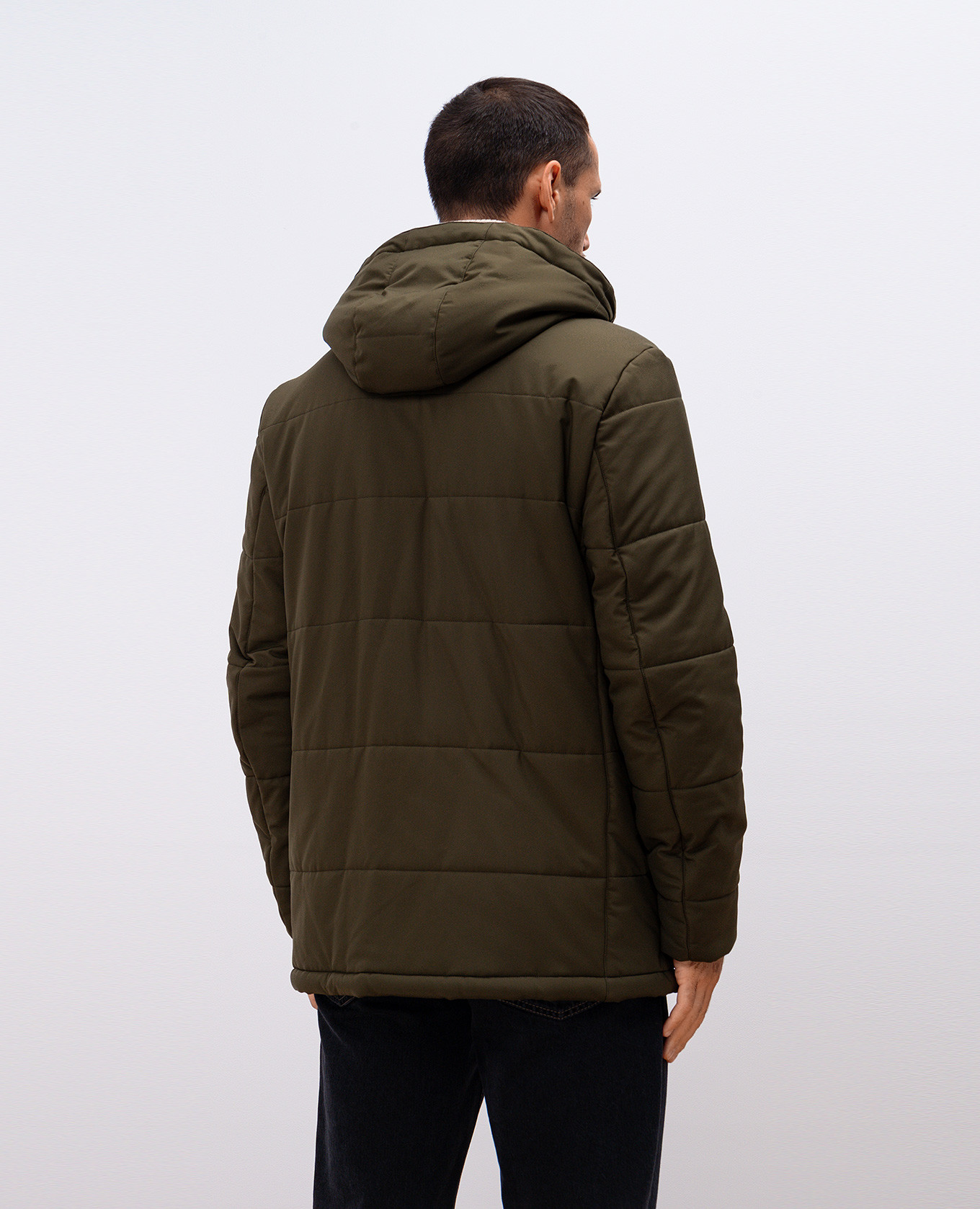 

Green quilted jacket with logo monogram engraving Cashmere&Whiskey