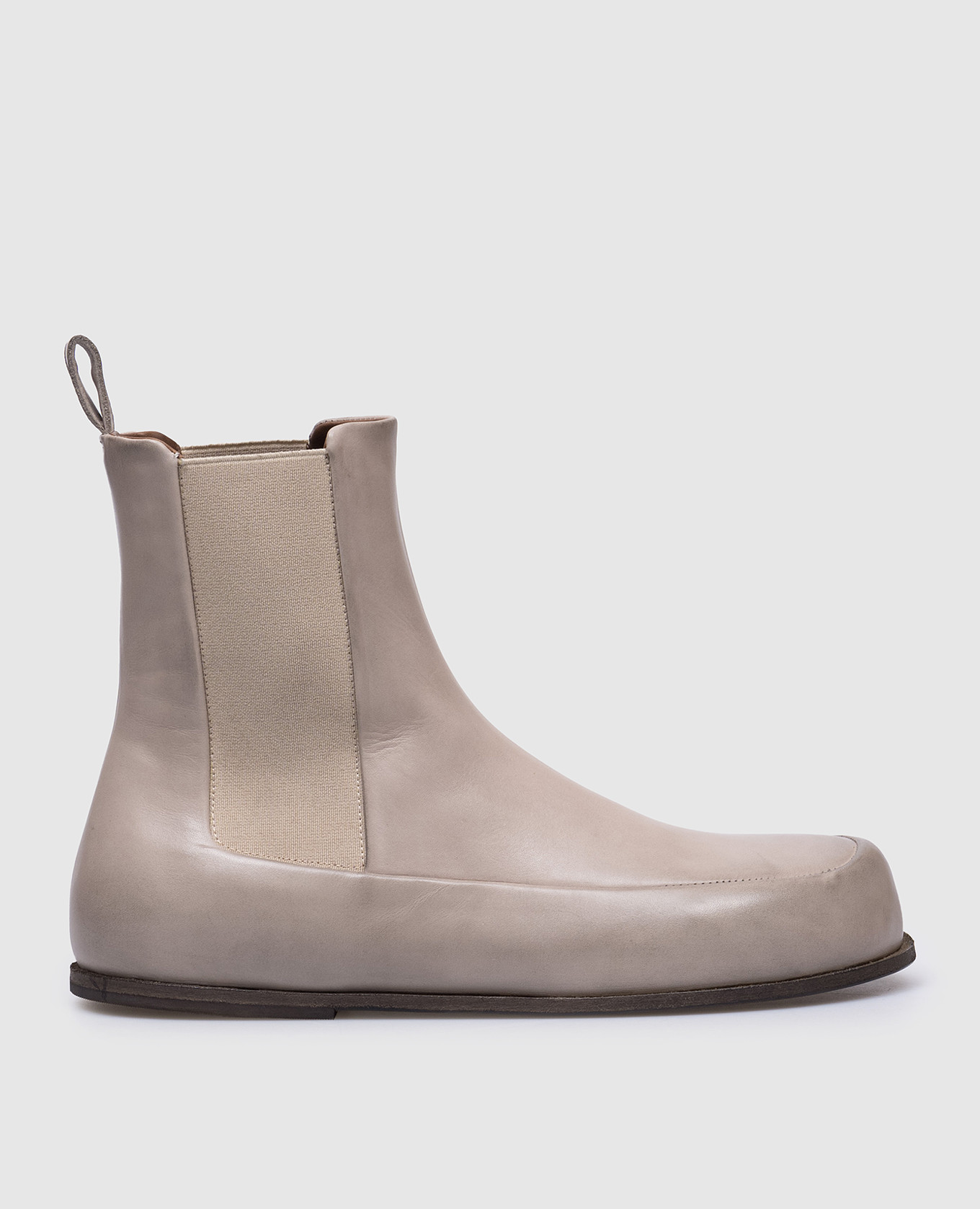 Nou Marsell Accomoda gray leather chelsea boots