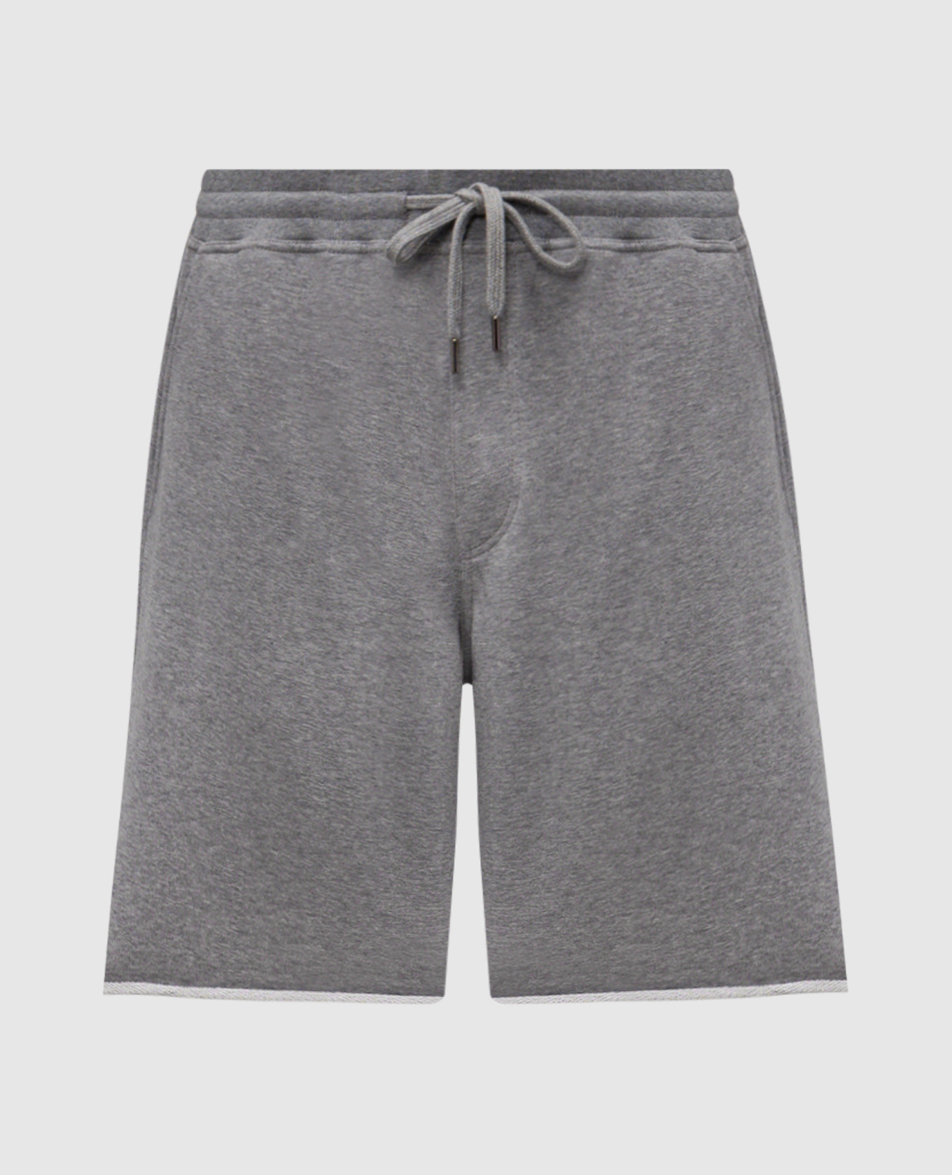 

Grey melange shorts with lapels Brunello Cucinelli