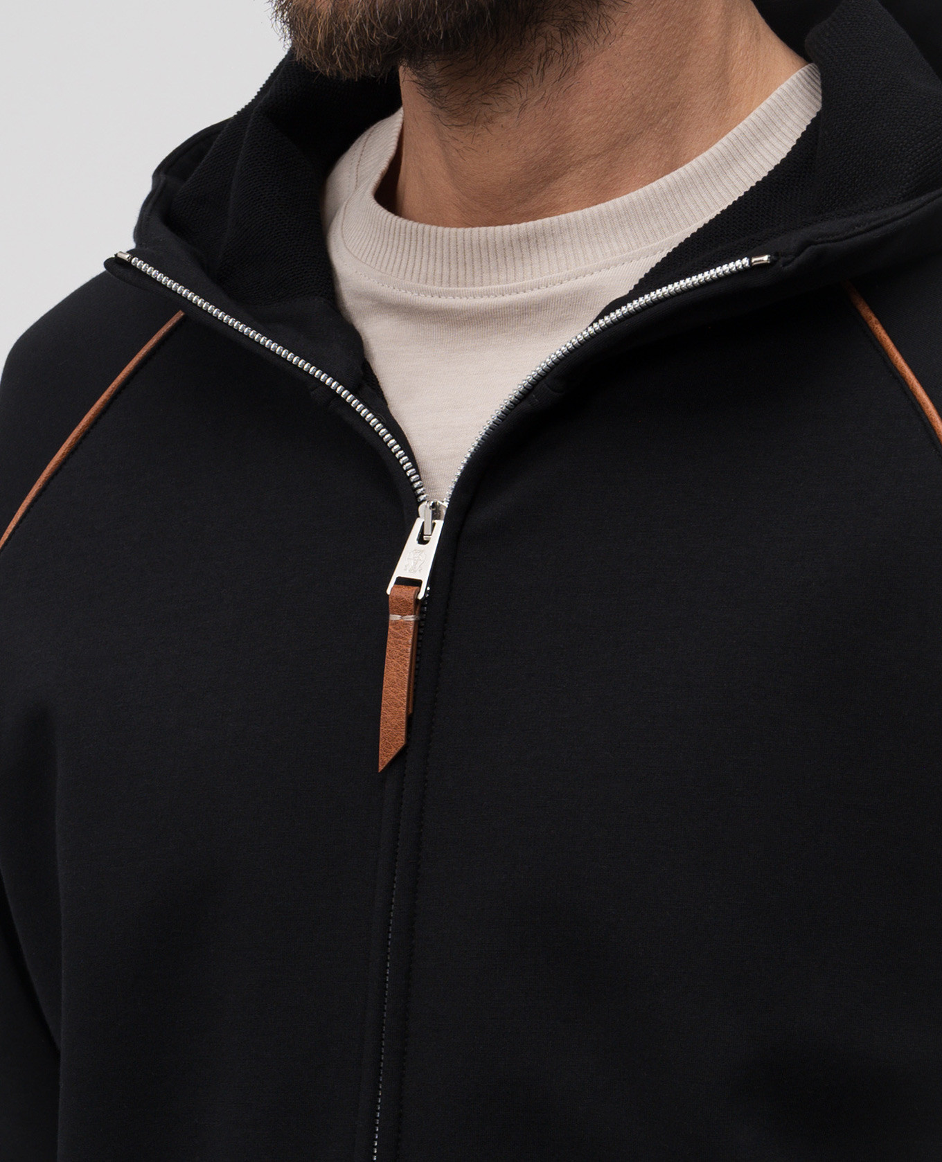 

Black sports jacket with contrast trim Brunello Cucinelli