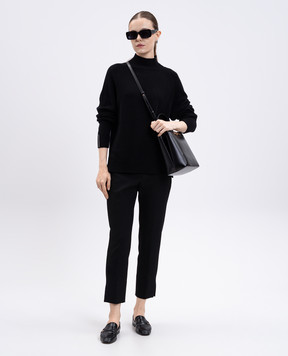 Peserico Black pants with slits P0463601934