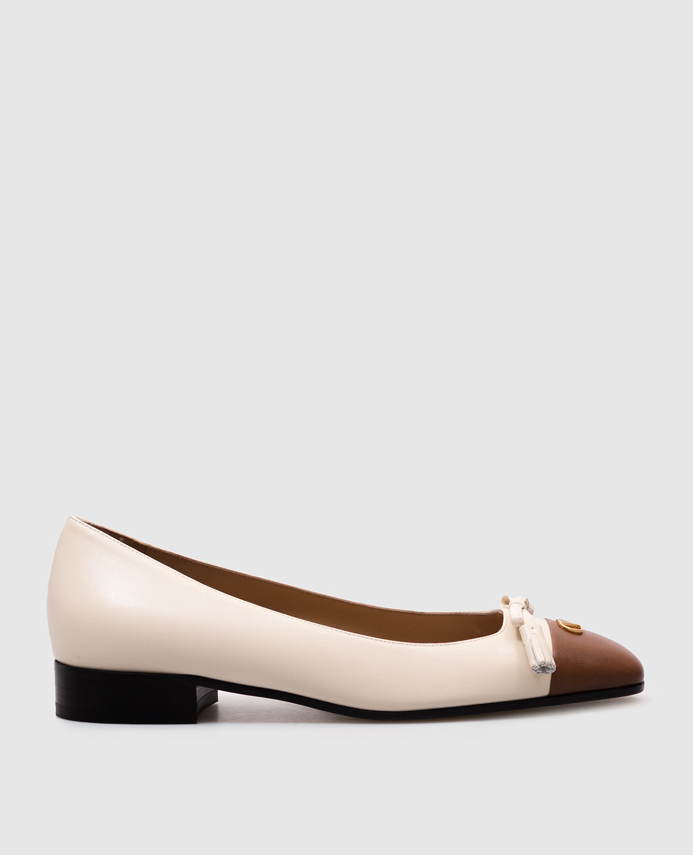 

Beige leather ballet flats Valet Du Roi Valentino
