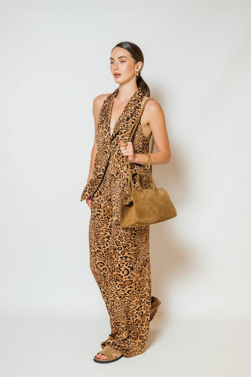 Brown animal print vest Twinset 6