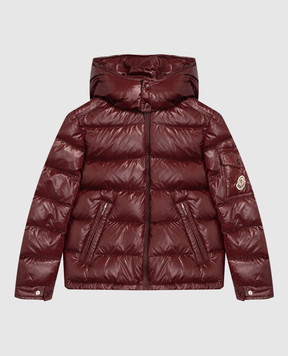 Moncler ENFANT Children's brown down jacket with logo patch K29541A12520689506