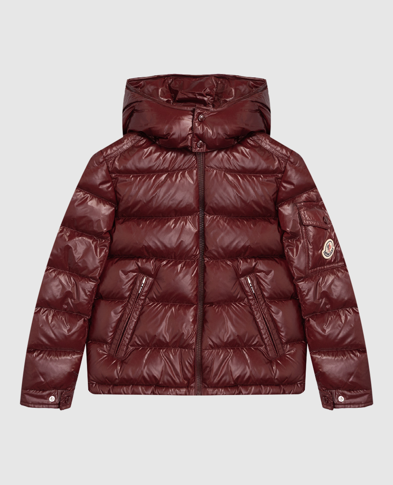 

Children's brown down jacket with logo patch Moncler ENFANT, Green