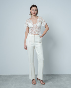 Ermanno Scervino White lace blouse D442L309BXV