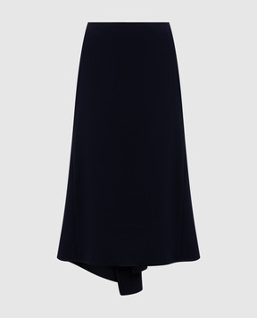 Victoria Beckham Blue midi skirt with wool 1325WSK006591C