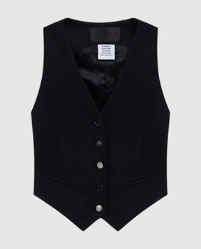 Vetements Black wool vest WH76TG200B