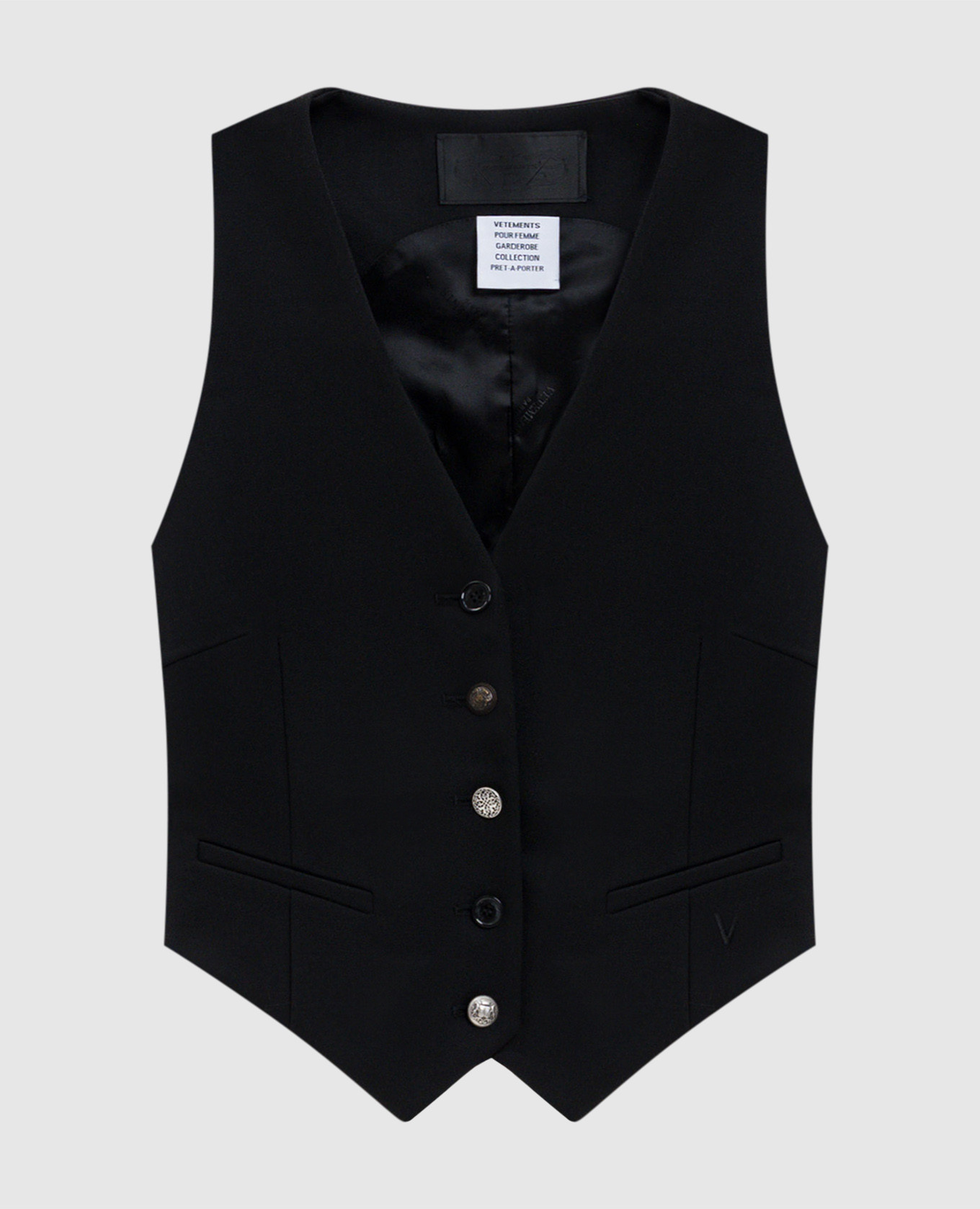 

Black wool vest Vetements
