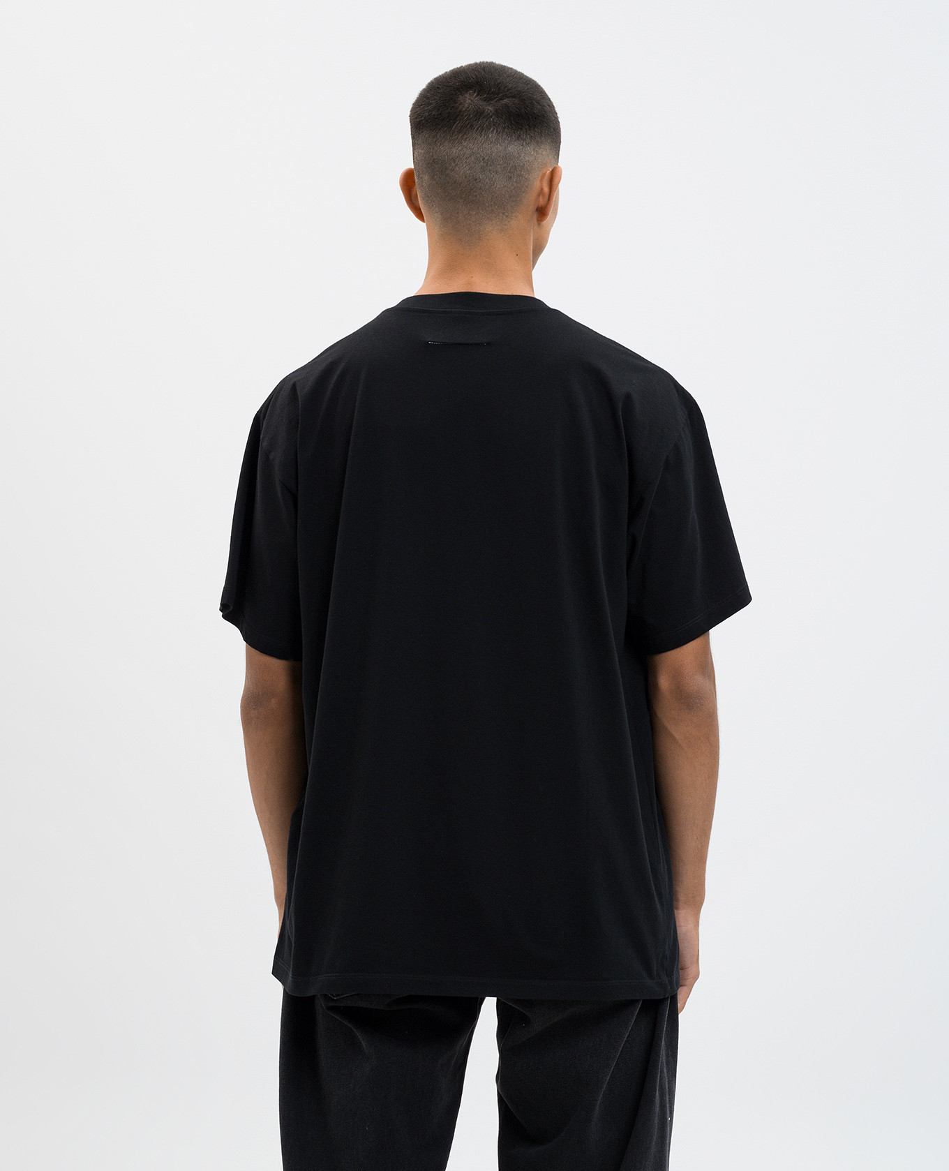 

Black T-shirt with logo patch Maison Margiela MM6